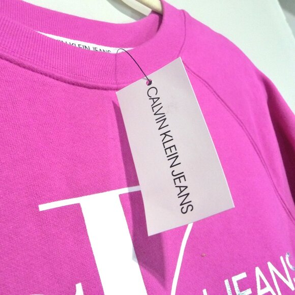 CALVIN KLEIN PINK SWEATSHIRT LARGE - Picture 6 of 10